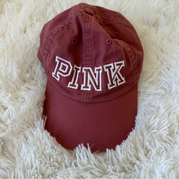 PINK Victoria's Secret Women’s Dusty Rose Pink Hat Like new - Picture 1 of 5